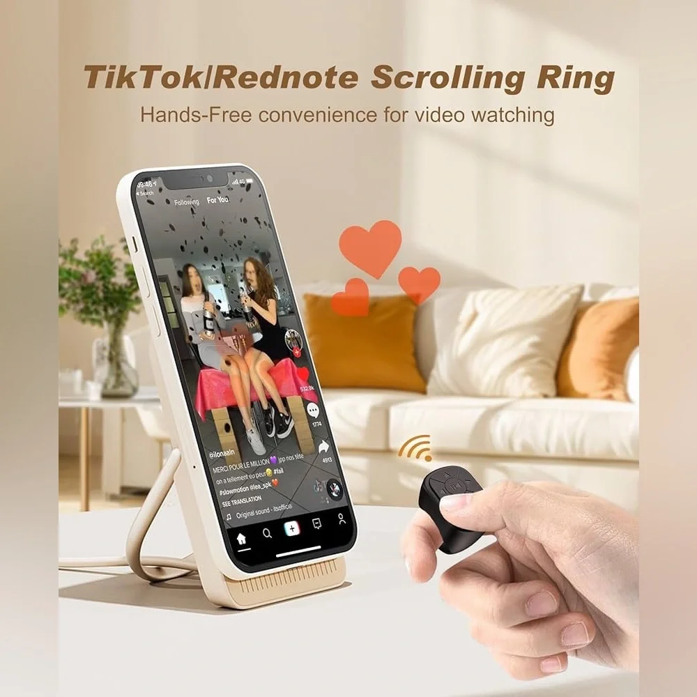 🆕 Black Scrolling Ring for iPhone and Android